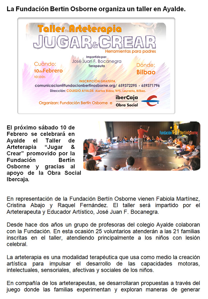 La Fundación Bertín Osborne organiza un taller en Ayalde. 9