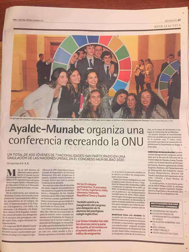 MUN Bilbao 2020: la ONU en modo joven 5